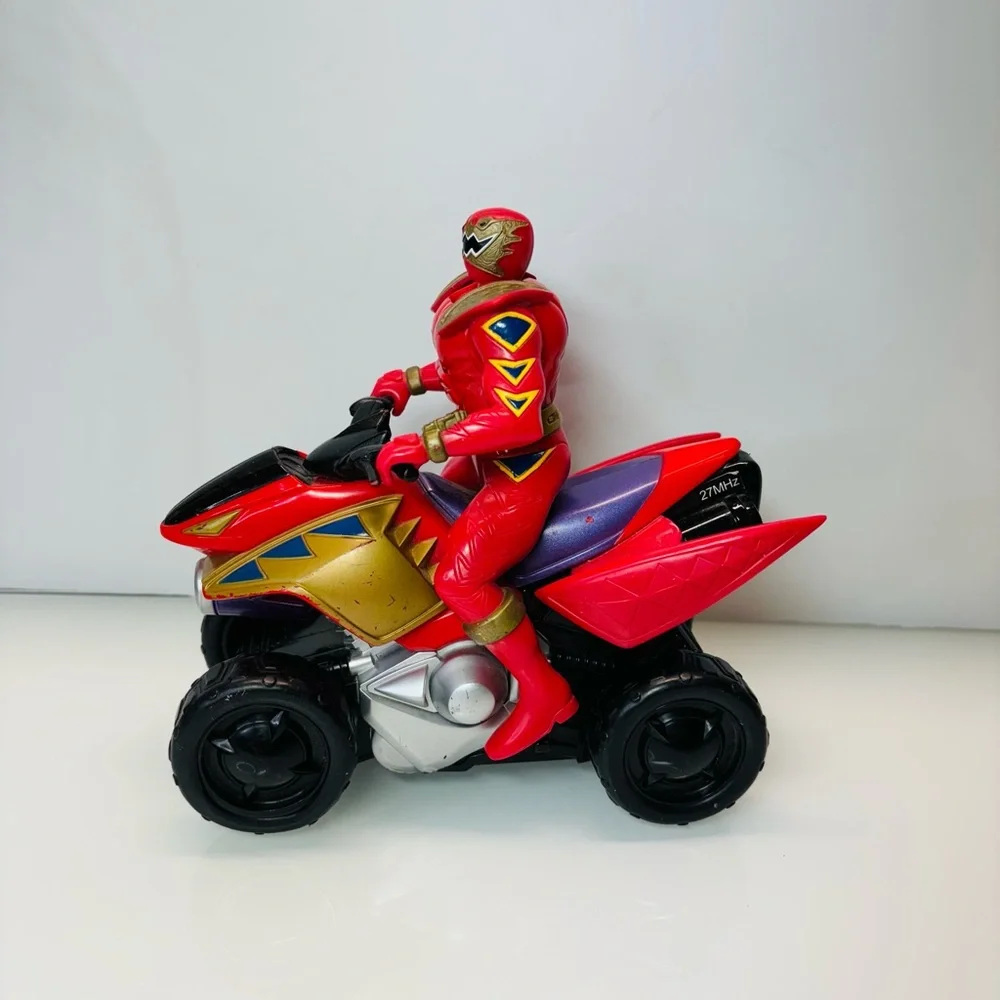 Red Power Ranger on 4 Wheeler Flipping Head 2004 Bandai Rare NO REMOTE CONTROL!